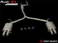 奧迪A4L改裝遙控閥門中尾端 香港巨源Giant Source性能單出排氣管