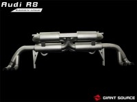 奧迪R8改裝性能變聲尾端 V8香港巨源giant source 遙控閥門排氣管