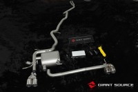 寶馬1系改裝雙邊4出排氣 E87原裝位巨源giant source閥門中尾端單