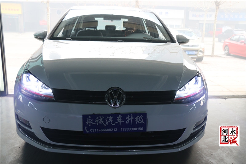 【永誠汽車】石家莊專業(yè)改燈，高爾夫7升級時宇大燈總成