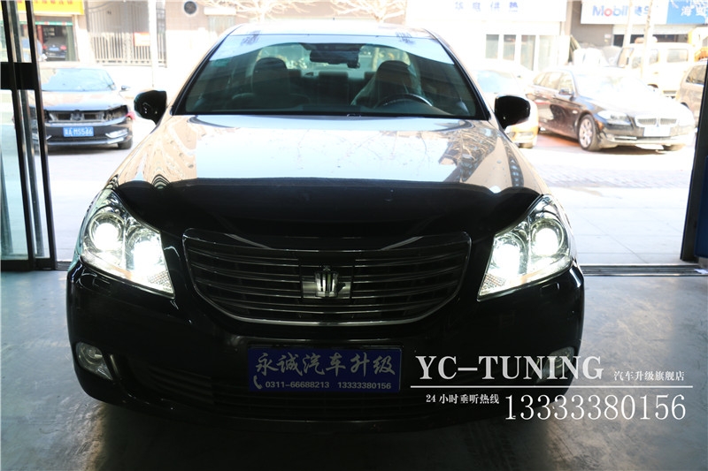 【永誠汽車】石家莊皇冠改燈，Q5透鏡+貝雷帽5500K氙氣燈+貝雷帽安定器