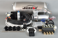 定制 quickair氣動改裝汽車改裝氣動避震 底盤隨意升降 四輪獨立四段記憶