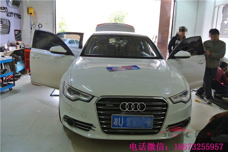 湖南長(zhǎng)沙奧迪A6L電吸門、無鑰匙進(jìn)入、電動(dòng)尾門、施耐德真皮座椅、桃木方向盤等等