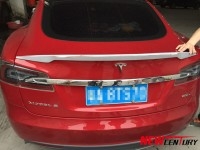 特斯拉Tesla改裝碳纖維尾翼 Model S改裝Revozport款定風翼小包圍