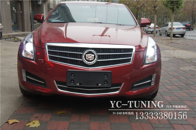 【永誠(chéng)汽車】石家莊凱迪拉克ATS-L改燈，海拉5透鏡+飛利浦4800K氙氣燈+歐司朗安定