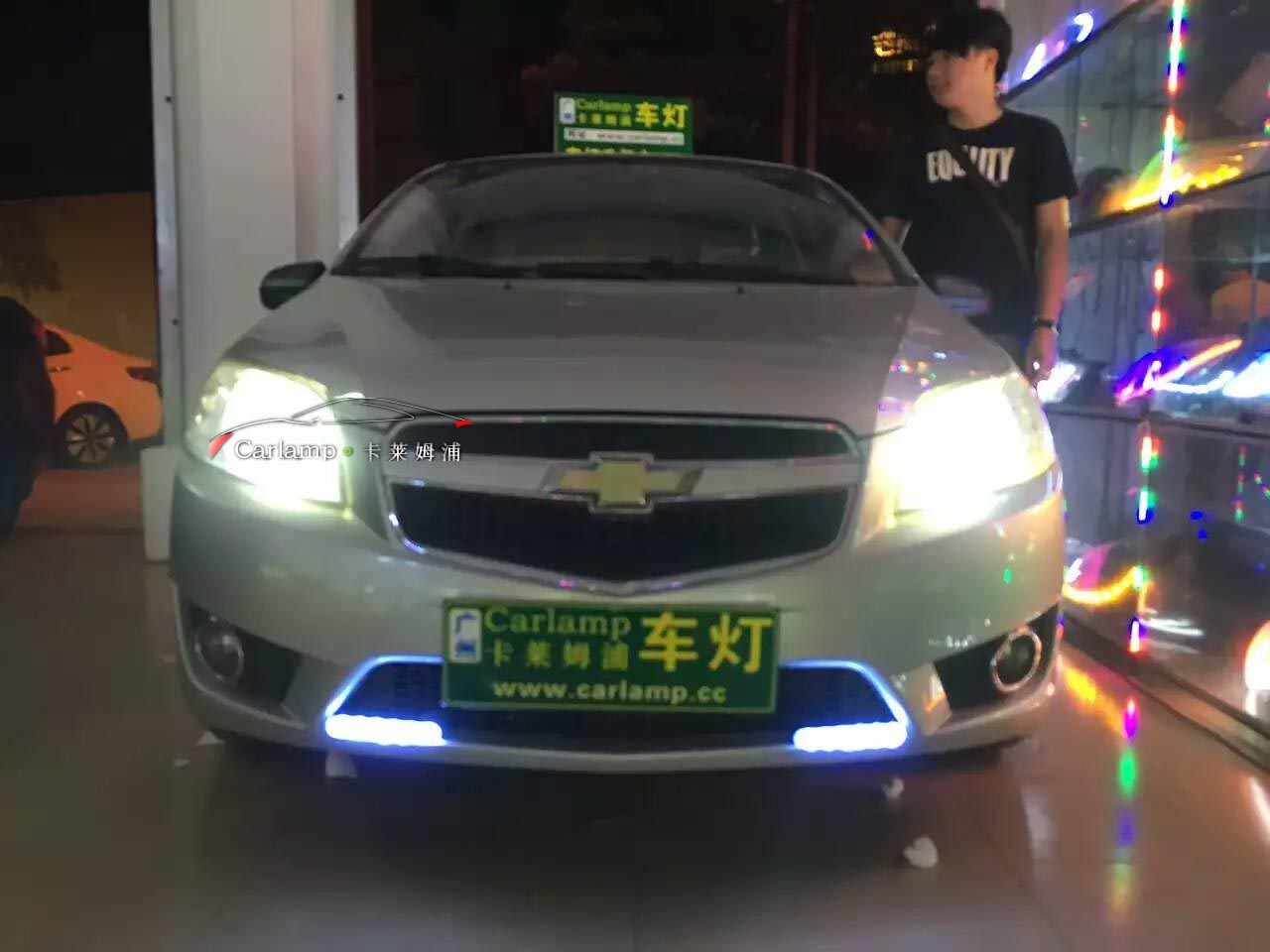 【廣州專(zhuān)業(yè)改燈】雪佛蘭樂(lè)風(fēng) 大燈改裝：海拉5雙光透鏡+氙氣燈套餐+白天使【廣州Carlamp車(chē)燈改裝案例】