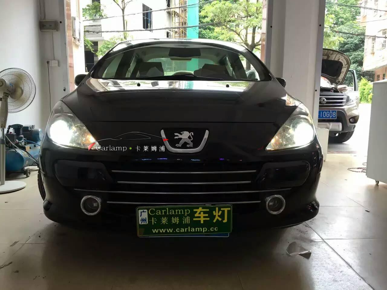 【廣州專業(yè)改燈】標(biāo)致307 大燈改裝：Q5雙光透鏡+標(biāo)配氙氣燈套餐【廣州Carlamp車燈改裝案例】