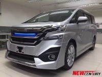 15款埃爾法改裝大包圍 新款El method改裝雙層大燈前后杠機(jī)蓋中網(wǎng)
