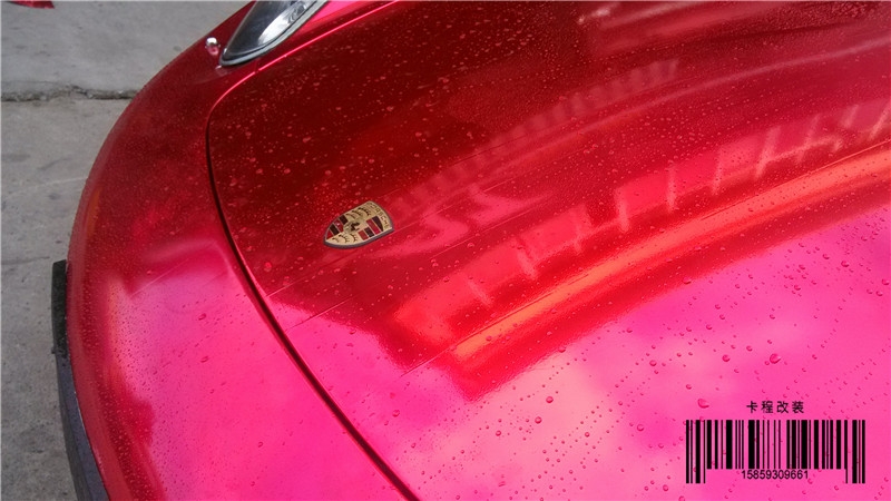 嘉興汽車改裝卡程改裝保時捷boxster電鍍紅