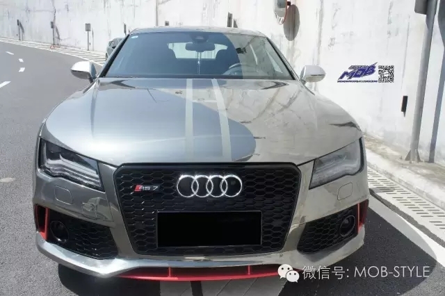 奧迪RS7-施工電鍍鎢鋼(深圳廣州佛山車身改色貼膜)