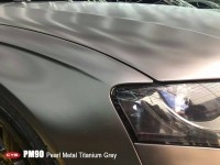 江西 南昌奧迪A4L電光金屬鈦灰車身改色貼膜 漆面改色 多少錢 ？