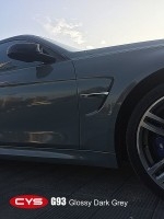 寶馬M3亮光水泥灰車身改色貼膜