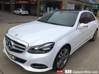 南昌改色 奔馳E200亞光鉆石白金車身貼膜