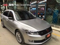 南昌車身貼膜 改色 大眾邁騰   綢緞冰銀