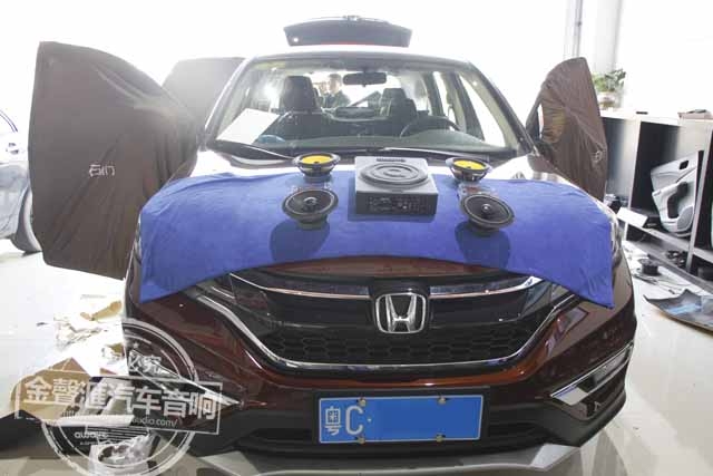 【廣州金聲匯】本田CRV無損升級(jí)改裝惠威汽車音響