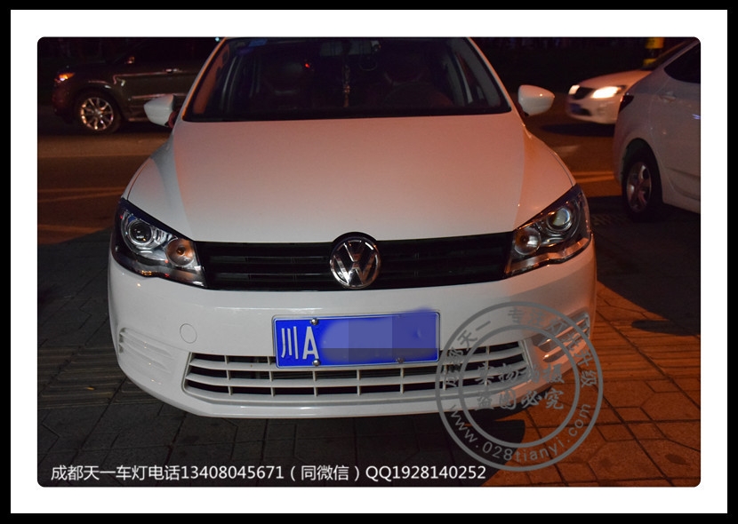 成都捷達(dá)車(chē)燈改裝升級(jí)海拉雙光透鏡歐司朗氙氣燈日行燈天一車(chē)燈