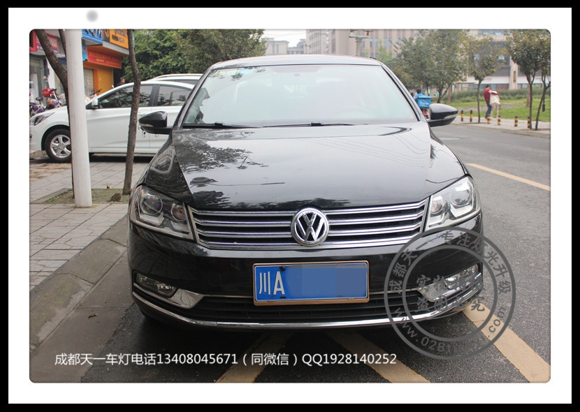成都大眾邁騰改車燈改裝高配大燈日行燈總成