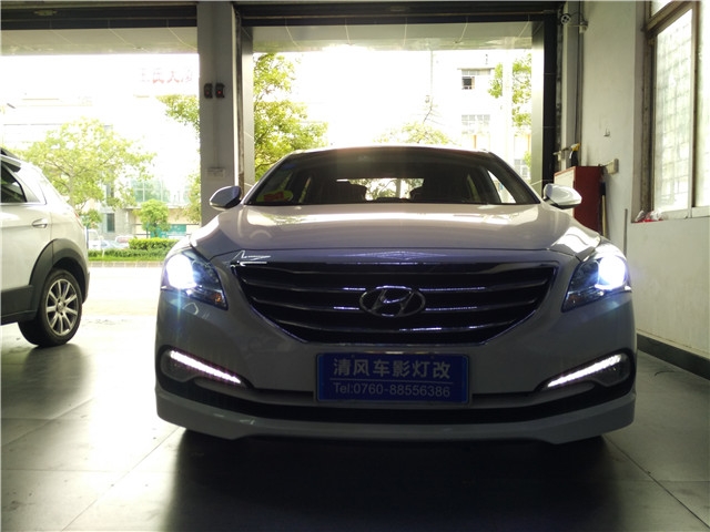 現(xiàn)代名圖大燈升級(jí) 中山歐司朗氙氣大燈套裝改裝