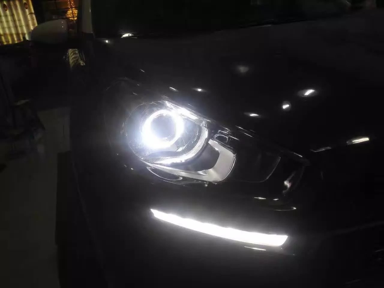 邢臺(tái)起亞KX3改車(chē)燈 傲跑車(chē)燈改裝透鏡天使眼