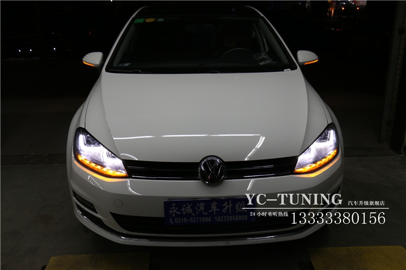 【永誠汽車】石家莊大眾高爾夫7升級前大燈，多功能方向盤