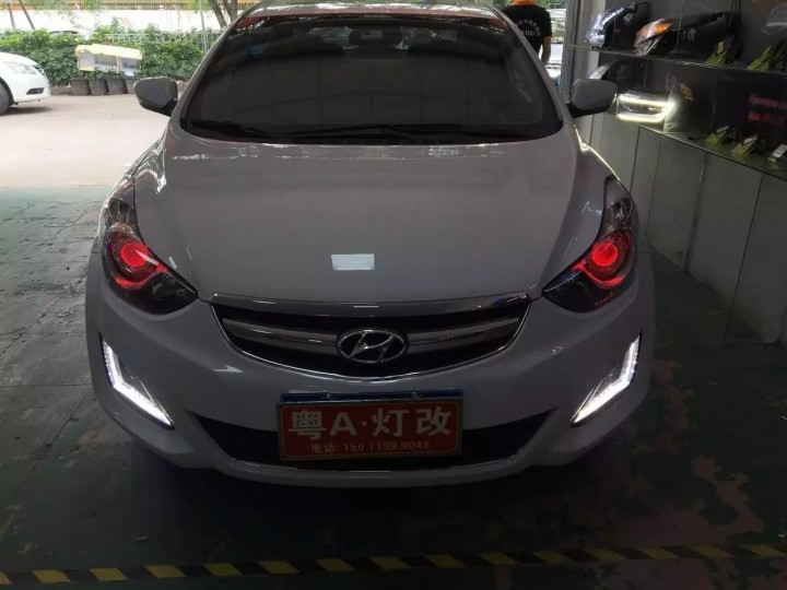 【廣州礪光車燈】現(xiàn)代朗動(dòng)大燈改燈案例