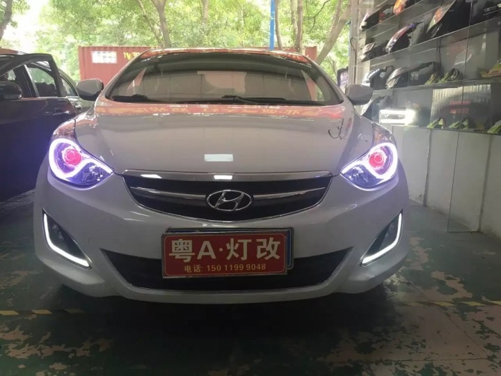 【廣州礪光車燈】現(xiàn)代新朗動(dòng)大燈改燈案例