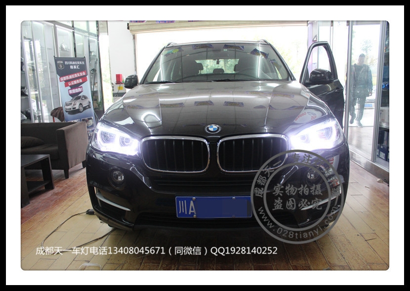 成都寶馬X5改燈遠(yuǎn)光龍假成真改裝海拉5雙光透鏡歐司朗氙氣燈