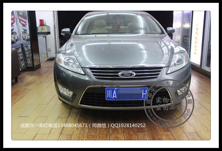 成都蒙迪歐致勝車燈改裝海拉雙光透鏡歐司朗氙氣燈日行燈