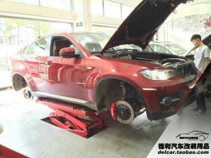 大連汽車改裝寶馬X6改裝AP前6活塞后4活塞剎車