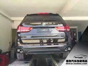 大連汽車改裝新款寶馬X5改裝方扣5.0排氣尾嘴