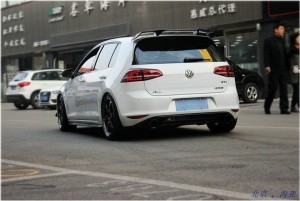 高爾夫 MK7 7GTI 改裝RAYS TE37SL PW 18寸鍛造輪轂  橫濱AD08R半熱熔輪胎