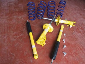 思域改黃色KYB懸掛