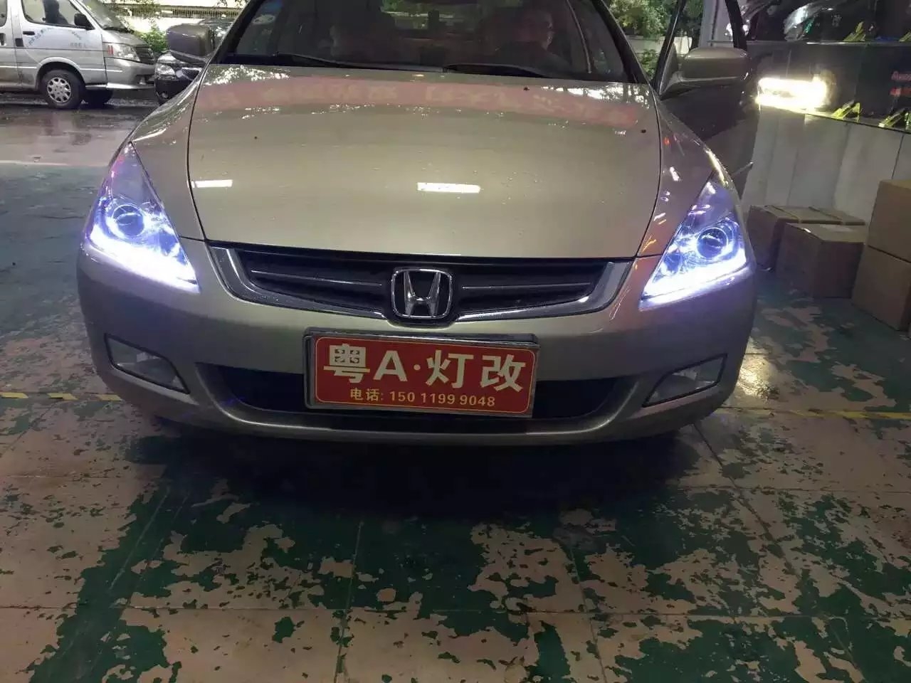 【廣州礪光車燈】本田雅閣大燈改燈案例