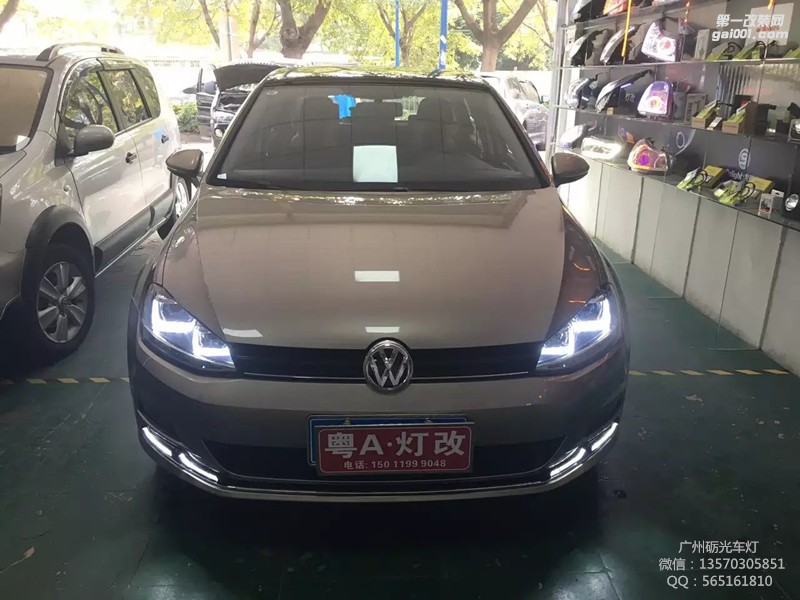 【廣州礪光車燈】 大眾高爾夫7改氙氣透鏡 案例分享
