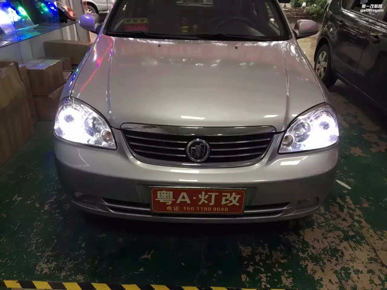 【廣州礪光車(chē)燈】別克凱越改氙氣透鏡 案例分享