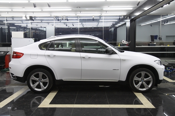 【TopStation昆山超級(jí)站】寶馬X6全車亞光白車身改色