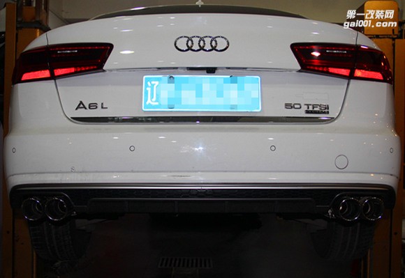 奧迪A6L 3.0T 改裝升級(jí)RES中尾段閥門排氣+S6后唇