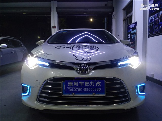 豐田雷凌升級歐司朗CBI套裝 海拉五透鏡作業(yè)——清風車影燈改