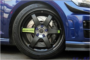 海亞：高爾夫7R改裝 RAYS TE37SL PR綠標(biāo)復(fù)刻版18寸輪轂 普利司通RE-71R半熱熔輪胎 AP5000R競(jìng)技版剎車(chē)