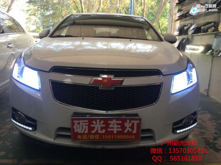 【廣州礪光車燈】 雪佛蘭科魯茲12款大燈升級海拉5透鏡-案例分享