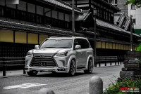 2016款雷克薩斯LX570改裝ZUES寬體小包圍 M'z SPEED前唇后唇輪眉