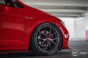 海亞：高爾夫GTI 改裝 日本BBS RI-A 18寸鍛造輪轂 BBS RI-A 18X8.5 ET45 DB