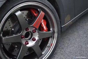 海亞：RAYS TE37SL 上身 雷克薩斯IS200T 19寸TE37SL 特定數(shù)據(jù) 19X8.5  19X9.5 brembo GT6 GT4剎車套件