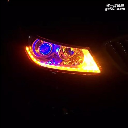 濰坊君越改燈雙光透鏡氙氣燈LED日行燈