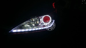 【廣州炫瀾車燈】長安逸動升級精剛海拉5雙光透鏡+精剛安定器