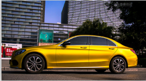 奔馳C260L車身改色冰金