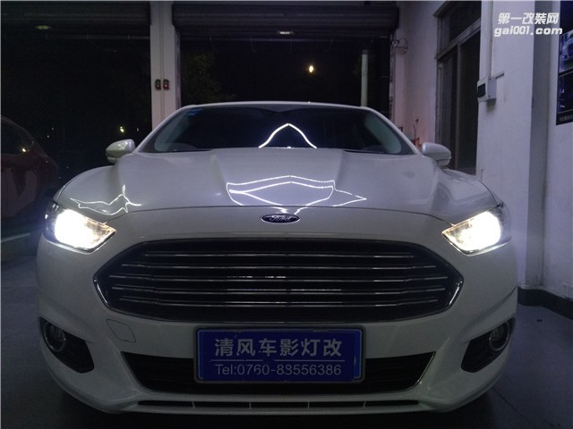 福特蒙迪歐大燈升級(jí) 海拉五雙光透鏡改裝 氙氣燈升級(jí) 中山汽車改裝 清風(fēng)車影燈改