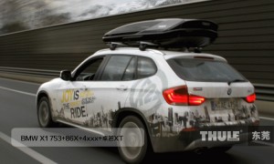 BMW X1拓樂車頂行李架行李箱安裝實物案例