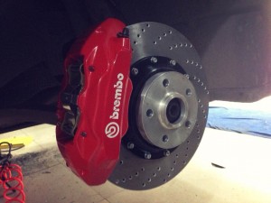 奧迪A5改Brembo卡鉗剎車盤