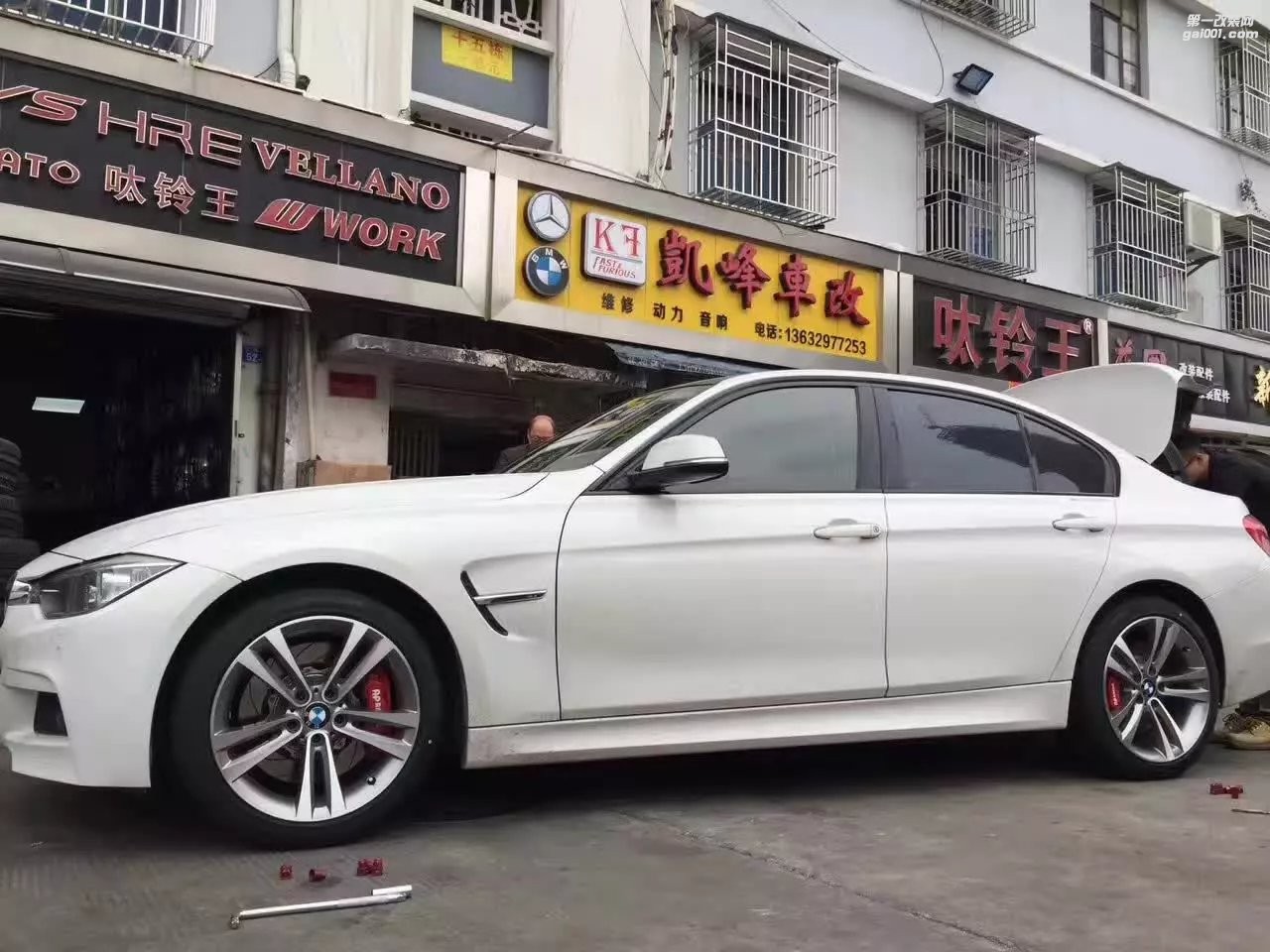 寶馬，換 397  原裝 18寸 完工！